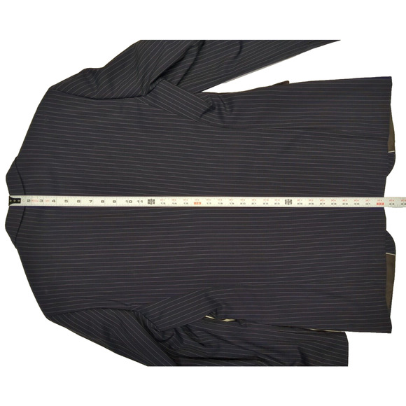 Hugo Boss Sport Coat 42 Long Blue Pink Pinstripe Super 120 Wool 2 Button Blazer - Picture 5 of 9